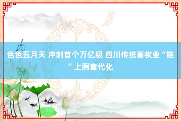 色色五月天 冲刺首个万亿级 四川传统畜牧业“链”上圈套代化