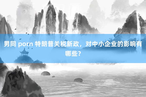 男同 porn 特朗普关税新政，对中小企业的影响有哪些？