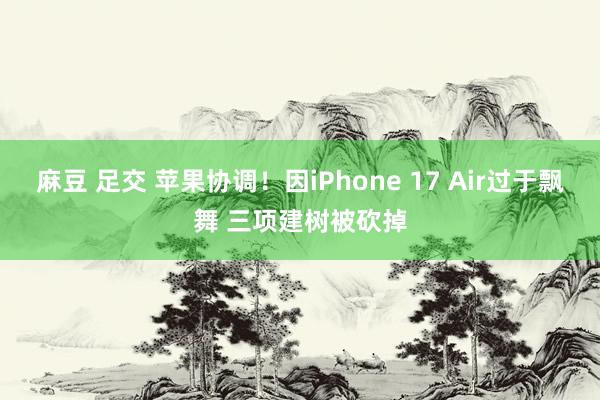 麻豆 足交 苹果协调！因iPhone 17 Air过于飘舞 三项建树被砍掉
