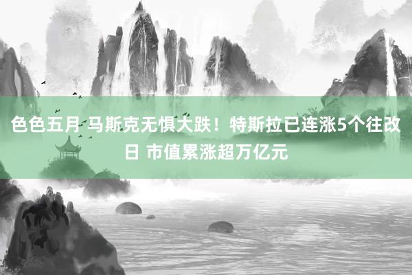 色色五月 马斯克无惧大跌！特斯拉已连涨5个往改日 市值累涨超万亿元